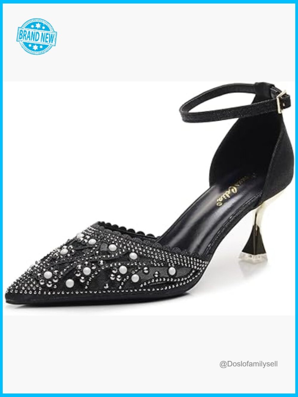 Slingback Pump Kitten Heel D'Orsay Style Adjustable Buckle Party Wedding